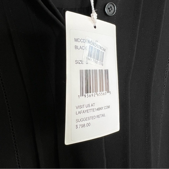 Lafayette 148 New York Womens Roslyn Shirtdress in Black - Picture 8 of 12